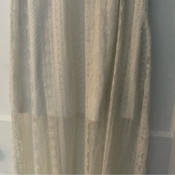 Pink Martini Lace Maxi Boho Indi Grunge Semi Sheer Dress - Picture 7 of 9